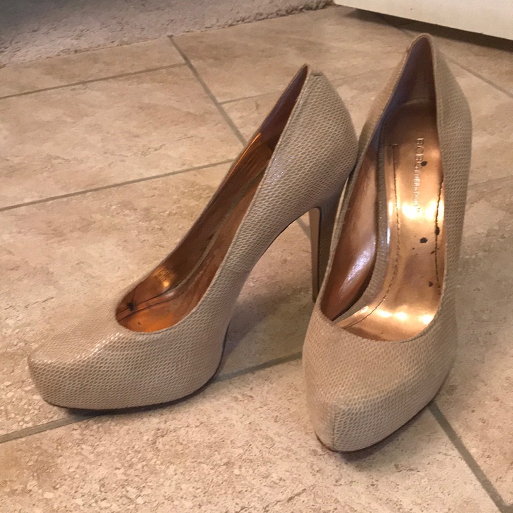 BCBG Nude Heels, worn once!